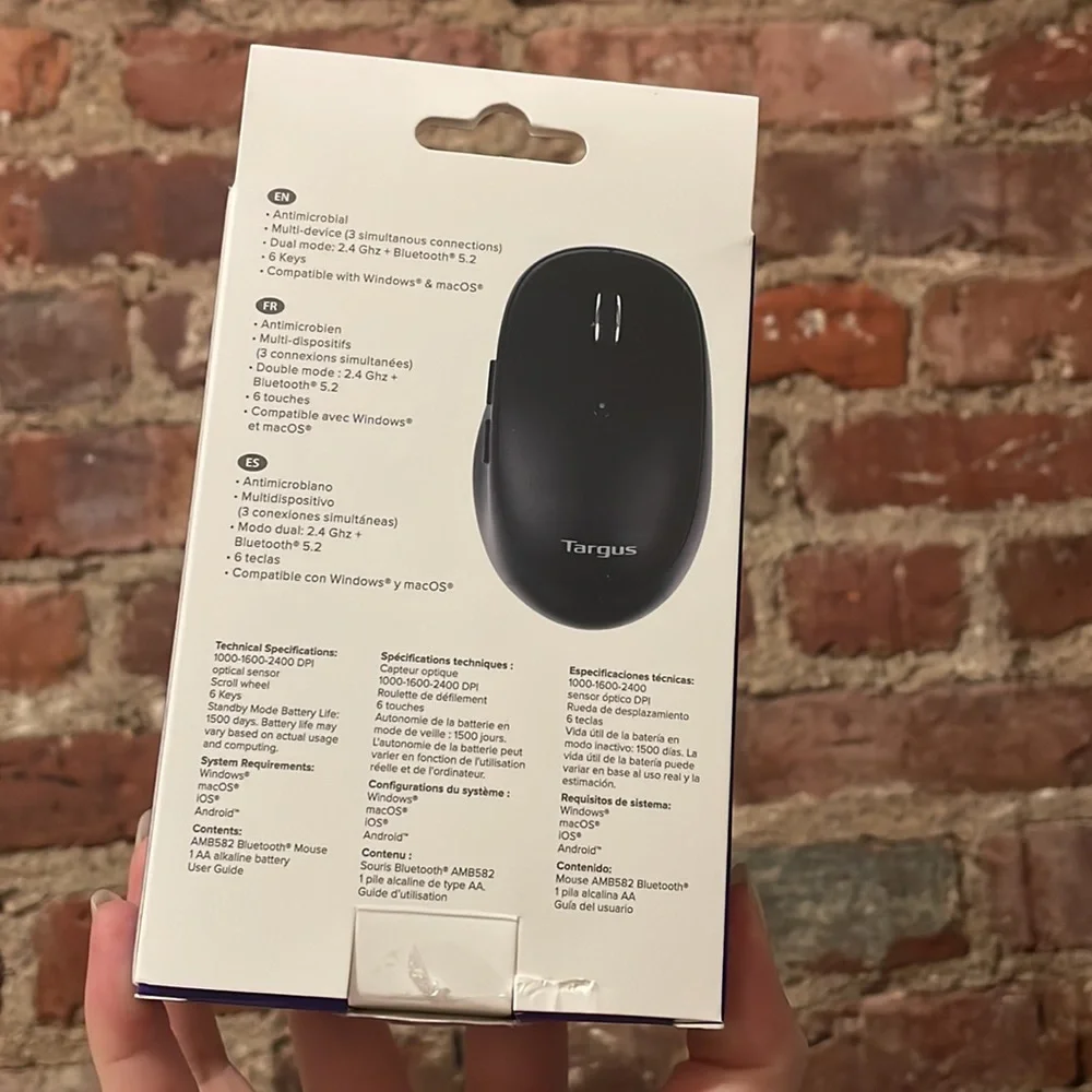 Targus AMB582 Bluetooth wireless mouse with battery New unused